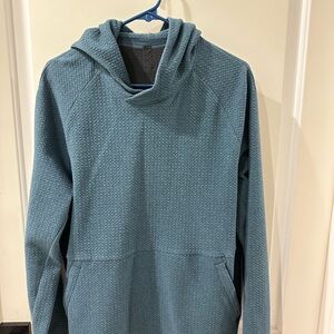 lululemon athletica Blue Textured Sweater with Hood